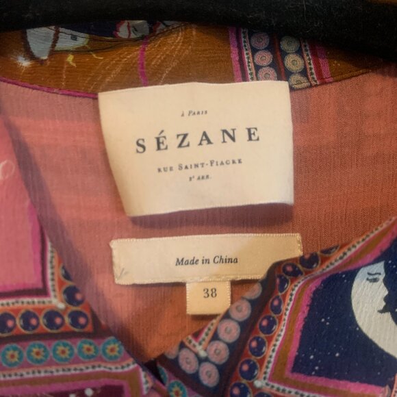 Sezane Tianna Astrological, Zodiac print blouse - Picture 3 of 10